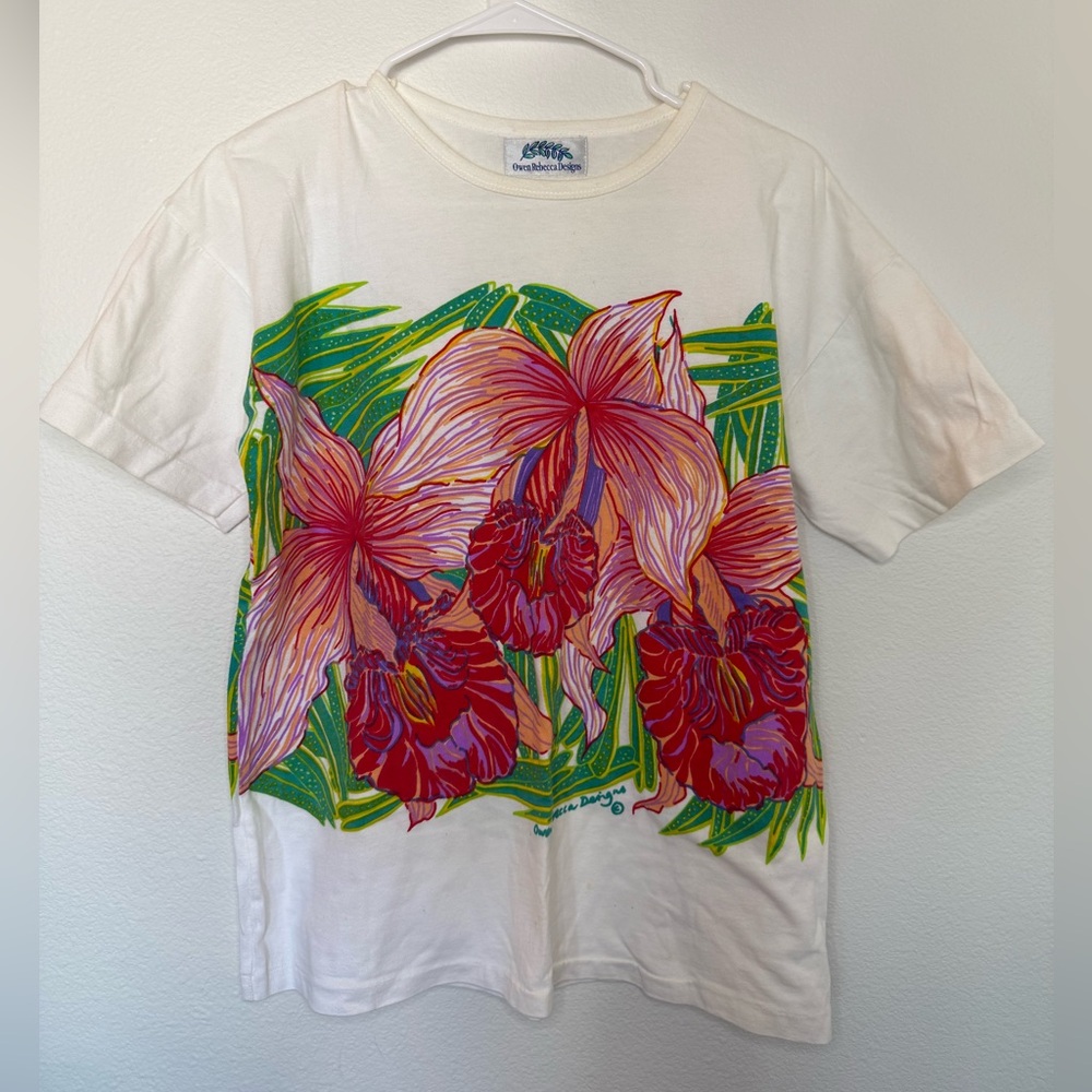 Vintage Owen Rebecca Designs Hawaiian design shirt